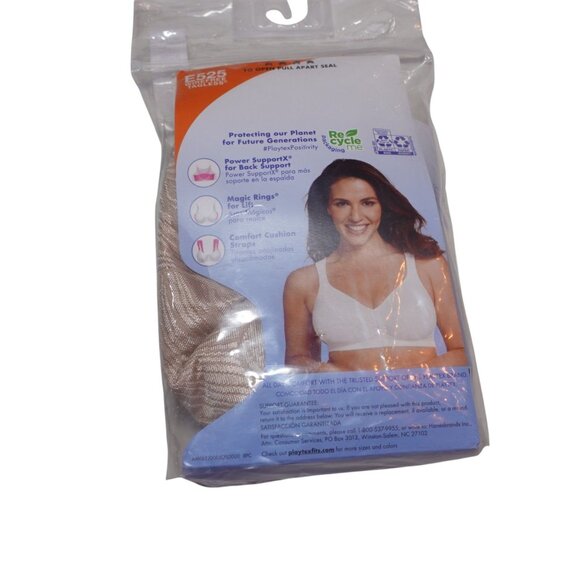 NIP Playtex 18 Hour Posture Boost Front Close Wireless Bra Size 44C Nude E525 - Picture 6 of 9